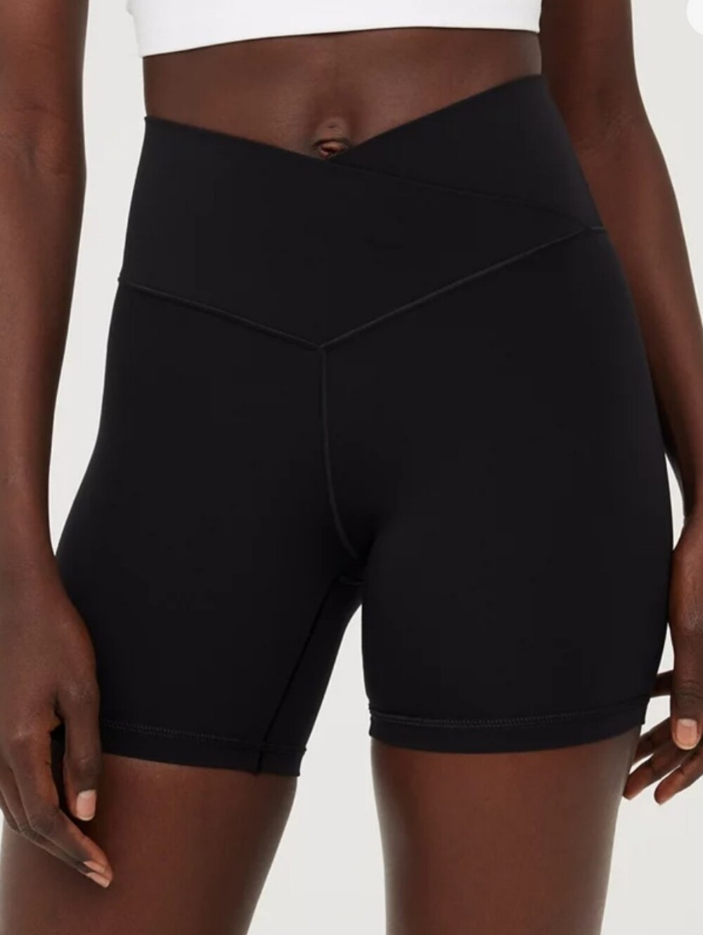 OFFLINE By Aerie Real Me Crossover High Waisted 5" Bike Short In Black Size S